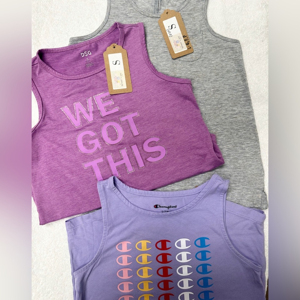 Bundle of 3 Girls' Size Small Tank Tops – Dick’s, Champion & Cherokee!